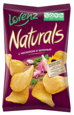 Чипсы Lorenz Naturals Чеснок и зелень, 100г