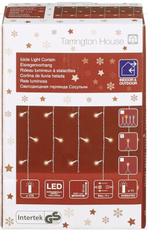 Tarrington House Электрогирлянда сосульки 175Led теплый белый, 3 х 0.4м