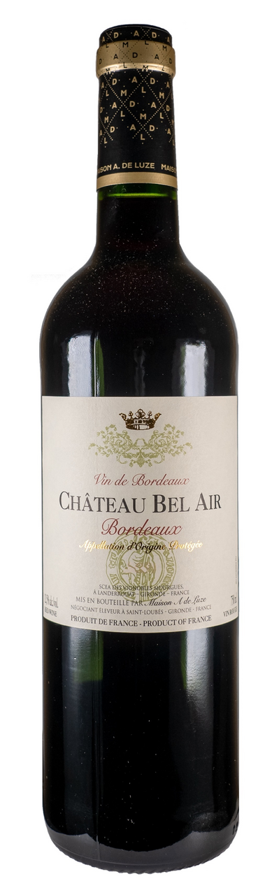 Изображение товара Красное сухое вино Chateau Bel Air Bordeaux 0. 75л - Французский напиток высокого качества