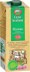Молоко Село Зеленое ультрапастеризованное 3.2%, 950мл