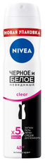 Антиперспирант-спрей Nivea Черное и белое Невидимый Clear, 150мл