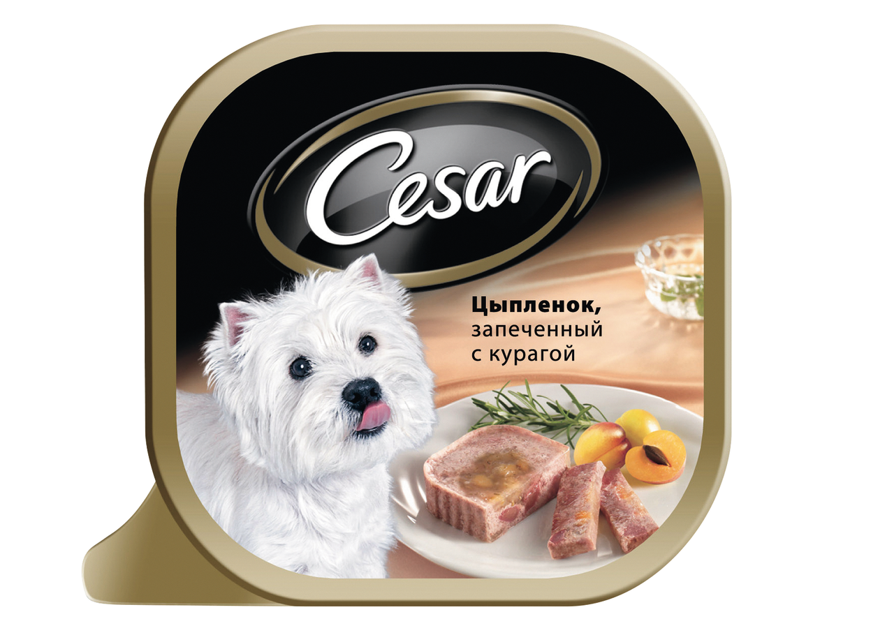 Корм для собак CESAR Цыпленок, запеченный с курагой, 100г купить с ...