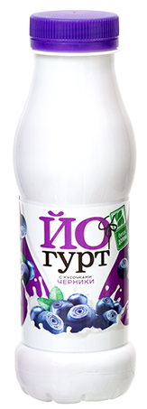 Йогурт питьевой Белая долина черника, 290г