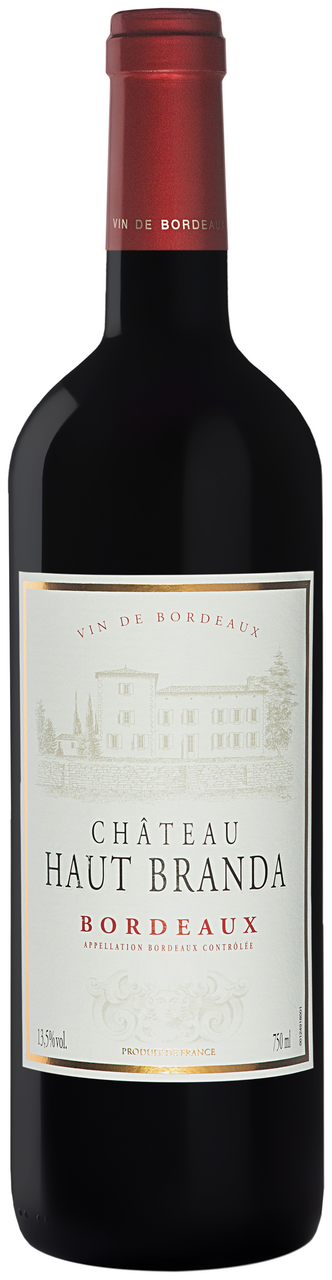Изображение товара Вино Chateau Haut Branda Bordeaux AOC красное сухое 0.75л Франция