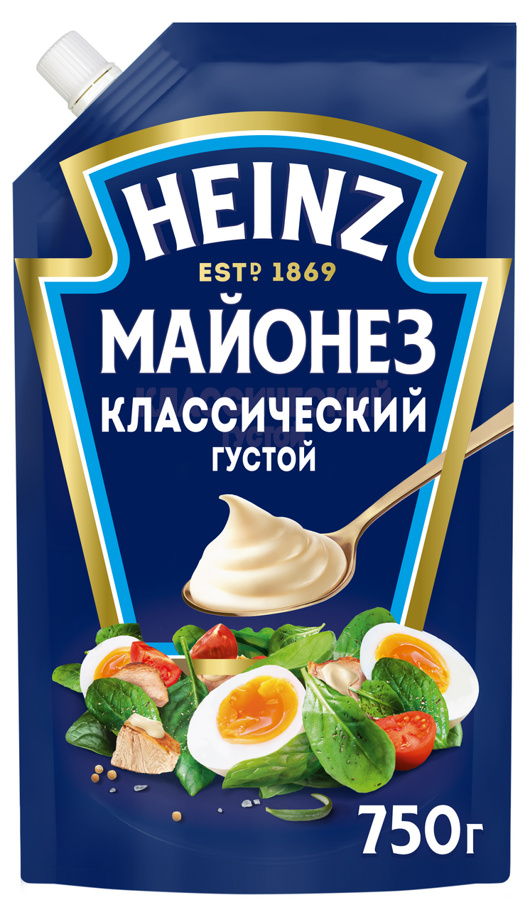 Майонез Heinz Классический 67%, 750г купить с доставкой на дом, цены в  интернет-магазине