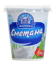Сметана Томское молоко 15%, 350г