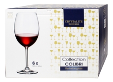 Набор бокалов для красного вина Crystal Bohemia Colibri, 580мл х 6шт