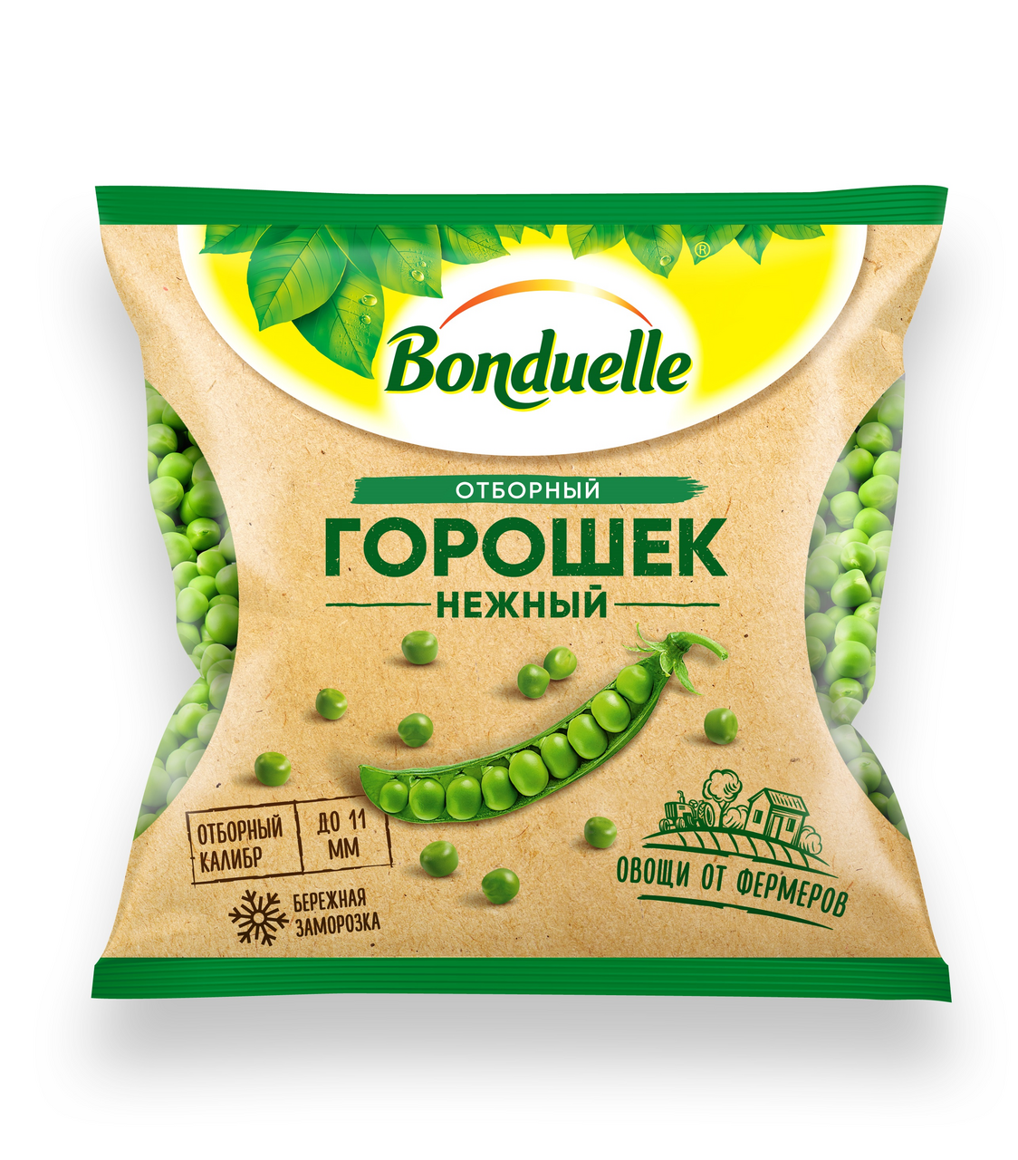 Горошек Bonduelle зеленый быстрозамороженный, 400г купить с доставкой на  дом, цены в интернет-магазине