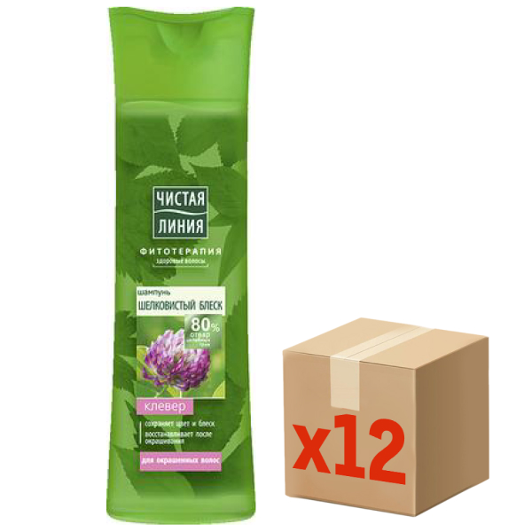 Изображение товара Шампунь Чистая Линия Сила и густота Клевер для окрашенных волос 400мл