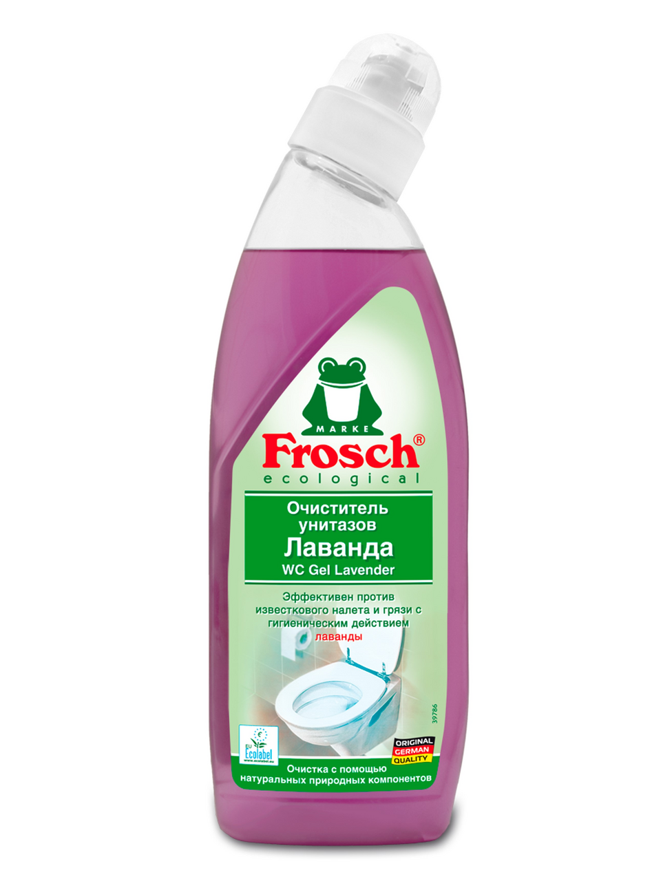 Изображение товара Средство для унитаза Frosch Лаванда 750мл эффективное средство для чистки унитала