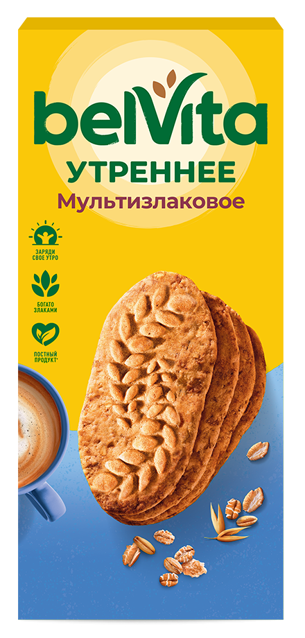 Печенье Belvita Утреннее со злаками, 225г купить с доставкой на дом, цены в  интернет-магазине