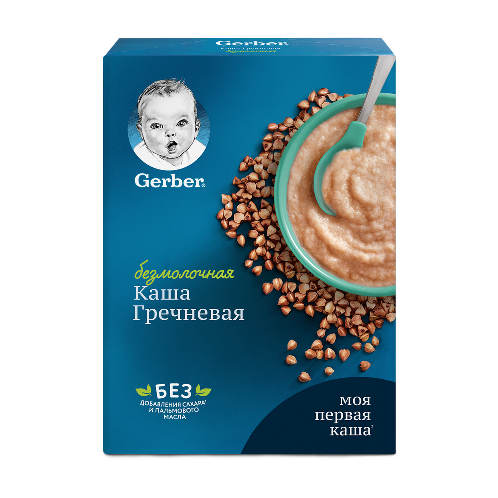 Каша Gerber гречневая безмолочная, 180г купить с доставкой на дом, цены в  интернет-магазине