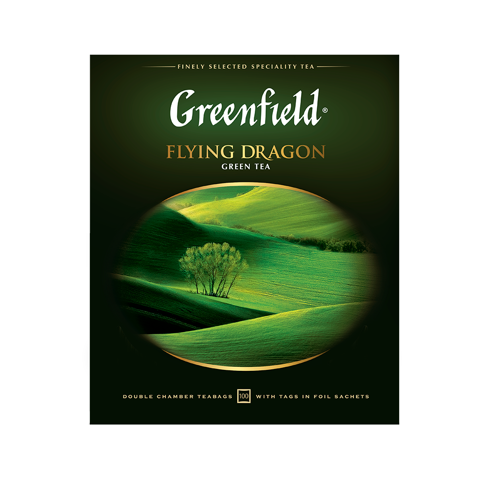 Чай Greenfield Flying Dragon зеленый (1.8г х 100шт), 180г купить с  доставкой на дом, цены в интернет-магазине