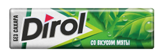 Жевательная резинка Dirol со вкусом мяты без сахара, 14г