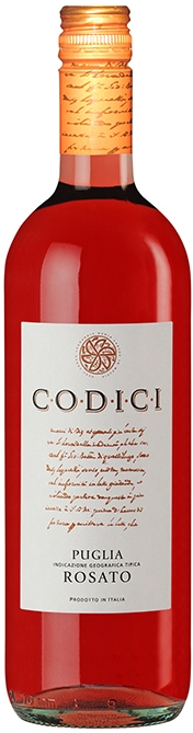 Изображение товара Вино розовое полусухое Codici Rosato Puglia 0.75л Италия