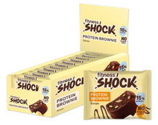 Пирожное протеиновое Fitnes Shock Брауни банан, 50г x 12 шт