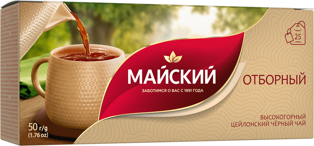 Изображение товара Чай Майский черный отборный (2г x 25шт), 50г