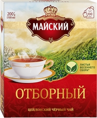 Чай Майский Цейлон черный отборный (2г x 100шт), 200г