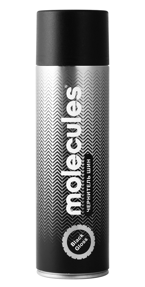 Чернитель шин Molecules Black gloss, 650мл