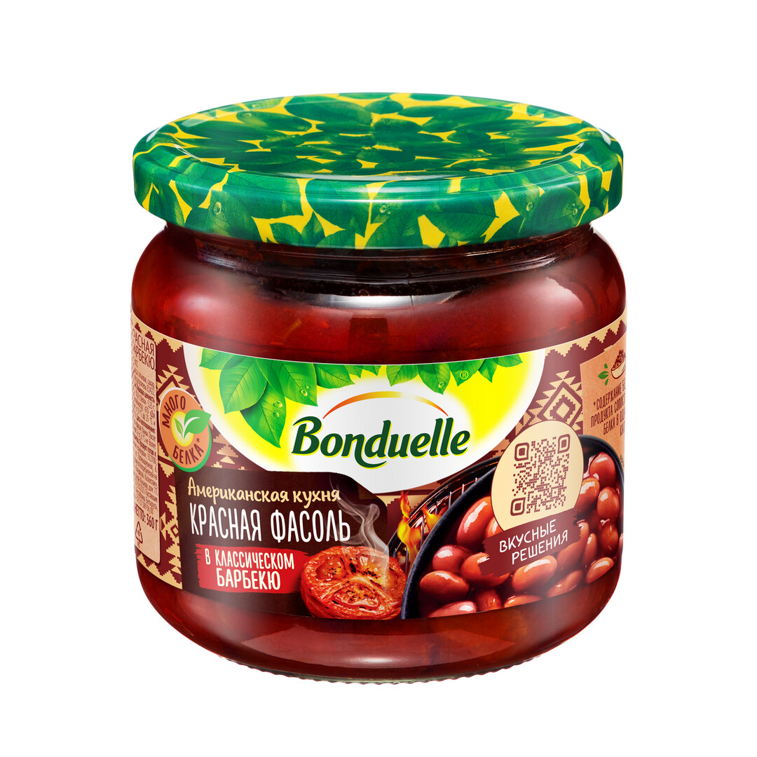 Фасоль красная Бондюэль в классическом барбекю, 350мл