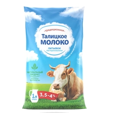 Молоко Талицкое молоко пастеризованное 3.5-4%, 1л