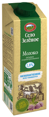 Молоко Село Зеленое низколактозное ультрапастеризованное 1.8%, 950мл