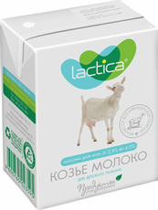 Молоко Lactica козье пастеризованное 2.8%, 200мл