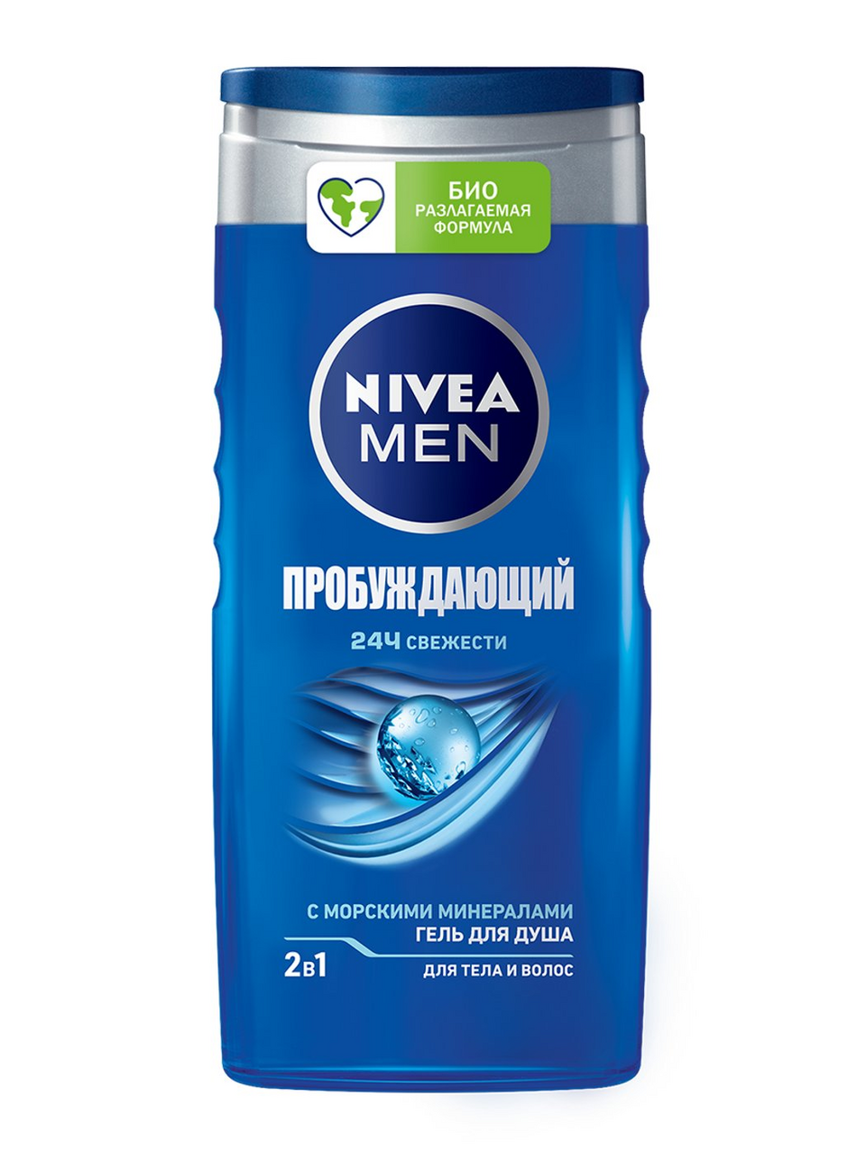 Изображение товара Гель для душа Nivea Men 2в1 Пробуждающий с натуральными минералами мужской, 250мл