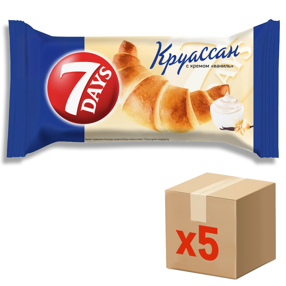 Круассан 7 Days с кремом ваниль, 65г x 5 шт