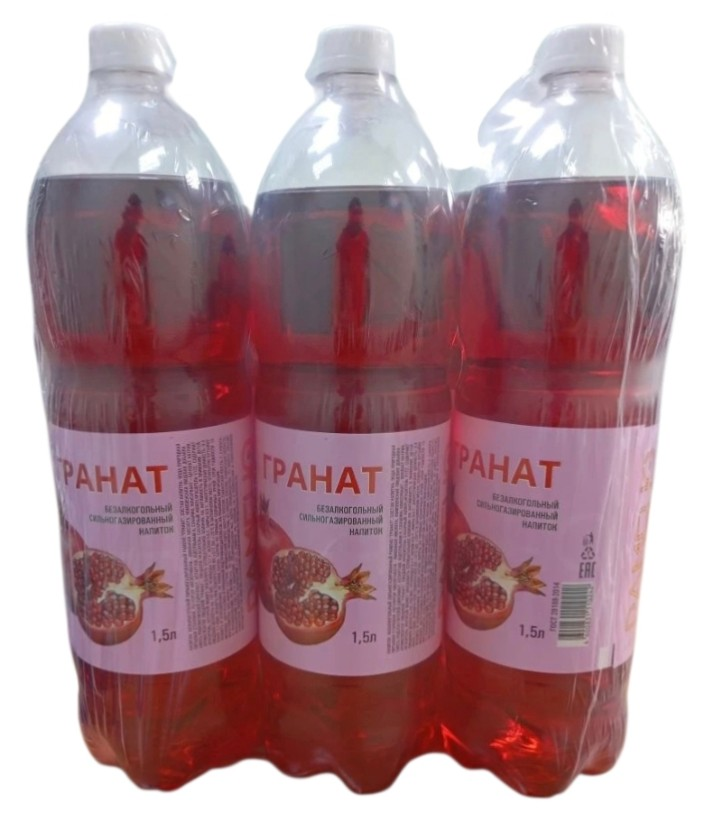Напиток Рамено гранат газированный, 1.5л x 6 шт