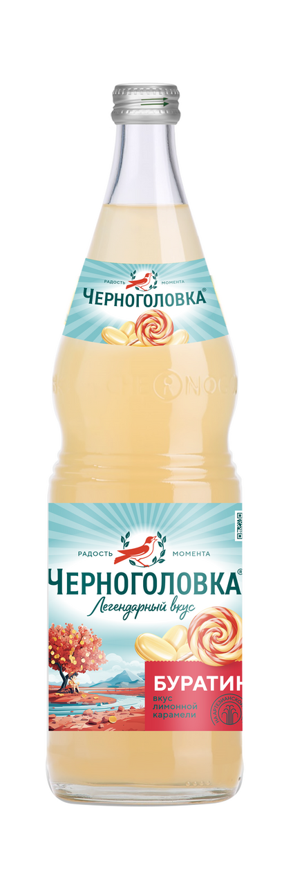 Лимонад Черноголовка Буратино сильногазированный, 1л