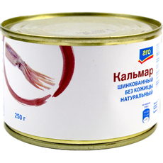 aro Кальмары шинкованные натуральные без кожи, 250г