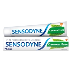 Зубная паста Sensodyne защита от кариеса для чувствительных зубов свежая мята с фтором, 75мл