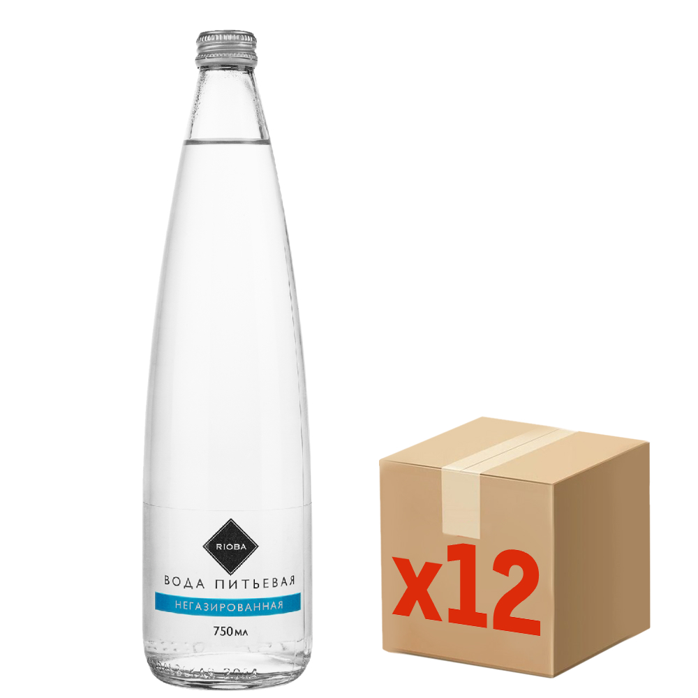 Изображение товара RIOBA Вода питьевая негазированная 750 мл 12 шт - натуральная источник жизненной энергии