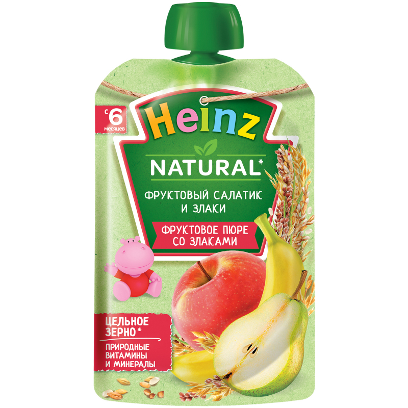 Пюре Heinz Фруктовый салатик и злаки 90г купить с доставкой на дом ...