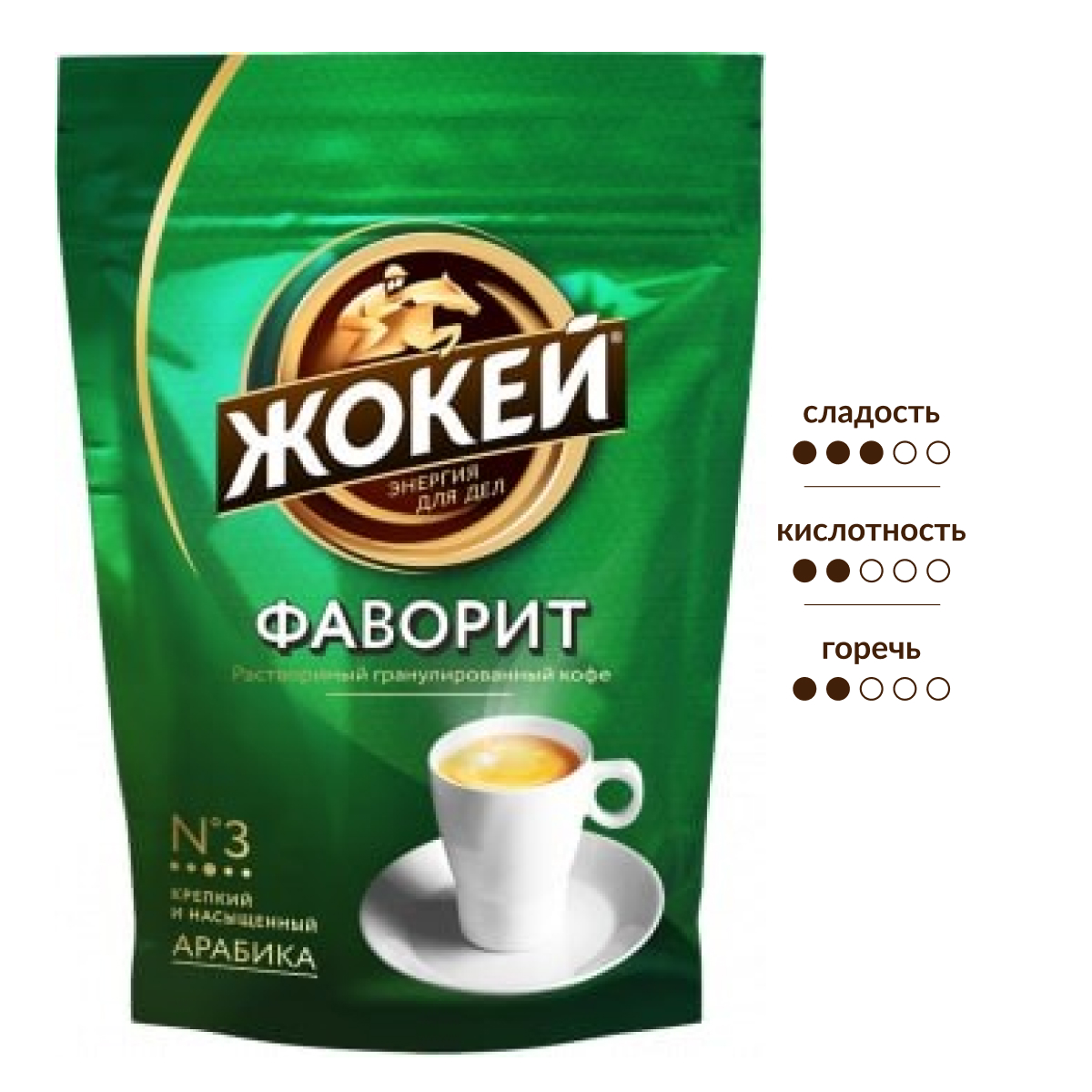 Изображение товара Кофе Жокей Фаворит растворимый гранулированный, 75г