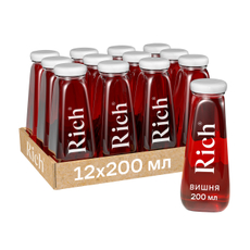 Сок Rich вишневый, 200мл x 12 шт