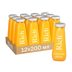 Сок Rich апельсиновый, 200мл x 12 шт