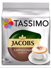 Кофе в капсулах Tassimo Jacobs Cappuccino для кофемашин Tassimo 16шт (8 эспрессо 8 молочных), 260г х 5 шт