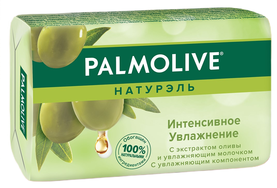 Мыло туалетное Palmolive Натурэль Интенсивное увлажнение с экстрактом оливы и увлажняющим молочком, 90г