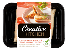 Конвертики Creative Kitchen курица, сыр, томат и зелень, 140г