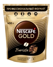 Кофе Nescafe Gold Barista растворимый сублимированный с добавлением натурального молотого кофе, 400г