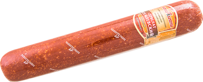 Колбаса Фабрика качества Сервелат Кремлевский полукопченая, ~876г