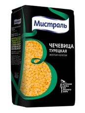 Чечевица Мистраль желтая колотая Турецкая, 450г
