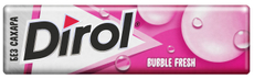 Жевательная резинка Dirol без сахара со вкусом мяты и фруктов, 14г