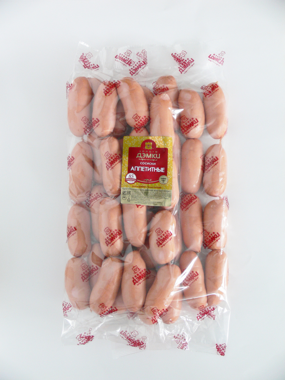 Сосиски Дэмка Золото Дэмки Аппетитные высший сорт, ~1.08кг