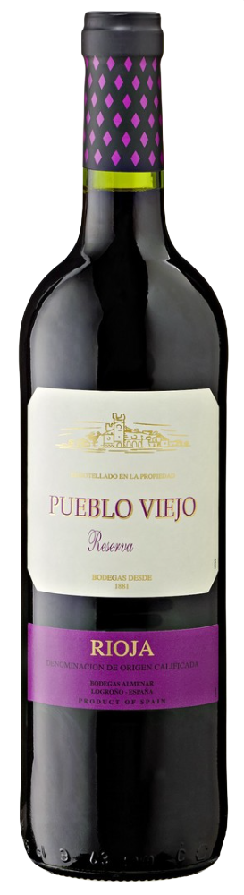 Изображение товара Вино Pueblo Viejo Rioja Reserva красное сухое 0.75л