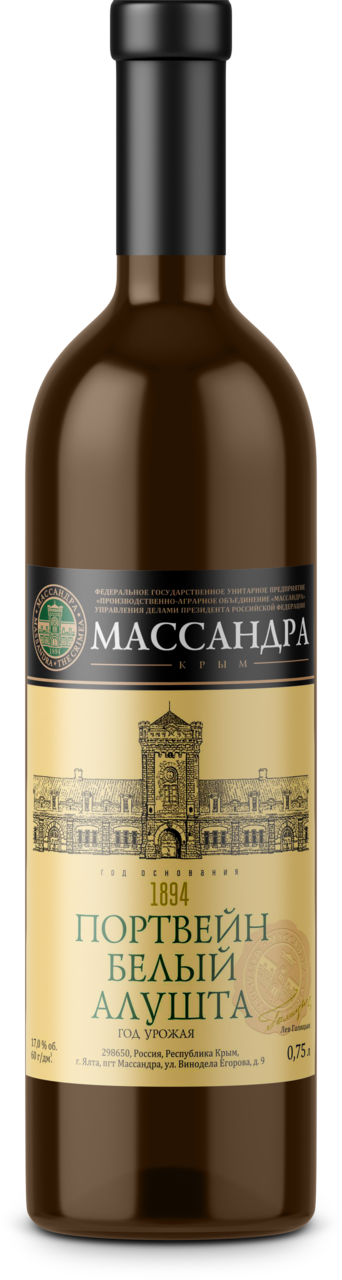 Изображение товара Портвейн Массандра Алушта белое сладкое, 0.75л