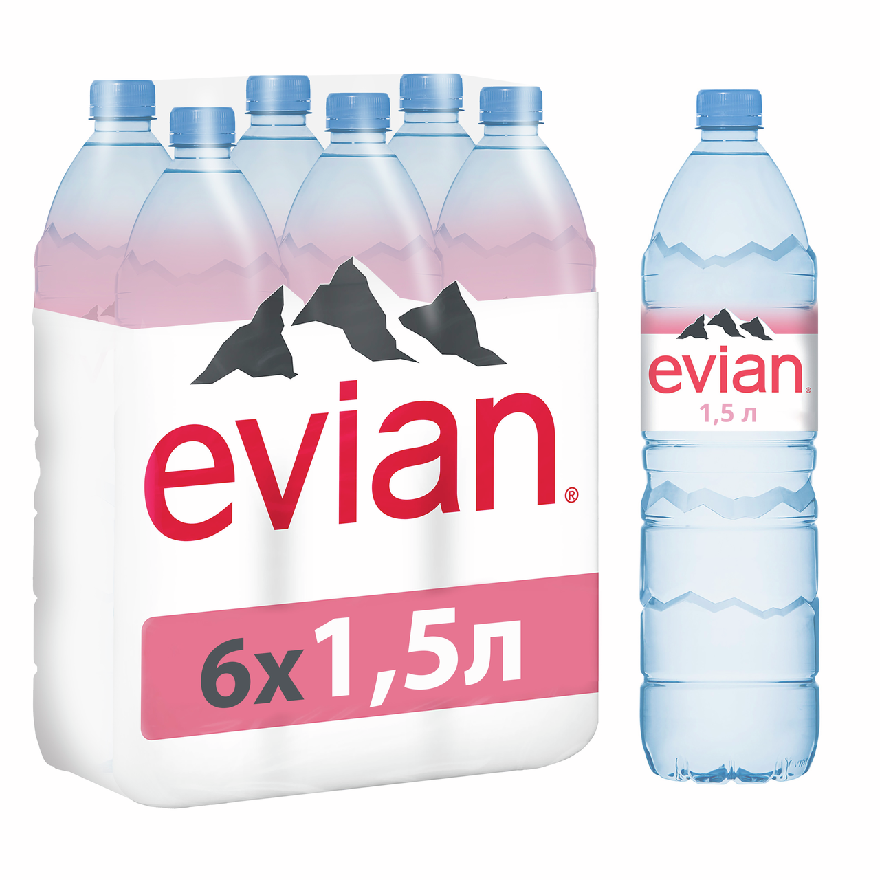 Изображение товара Вода Evian негазированная 1.5л х 6 шт натуральная минеральная Франция