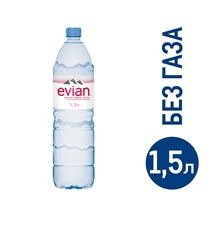 Вода Evian негазированная, 1.5л